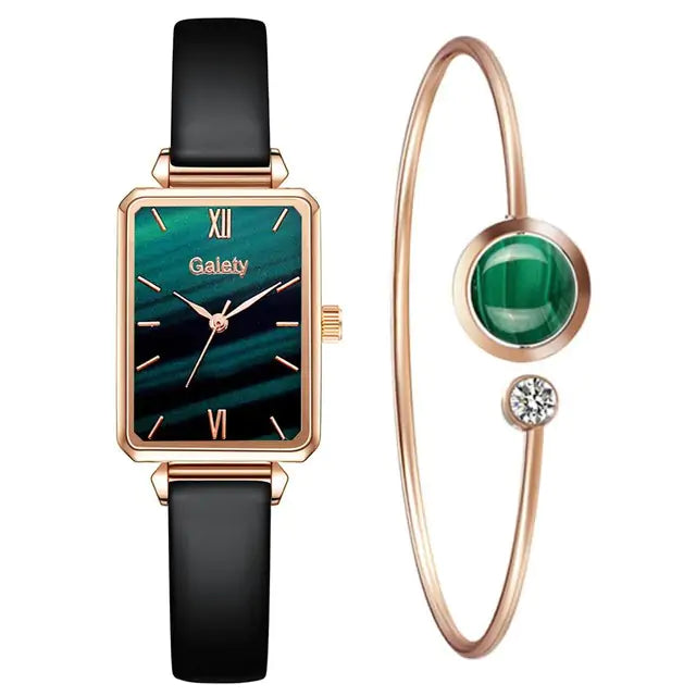 Shiny Square Quartz Watch