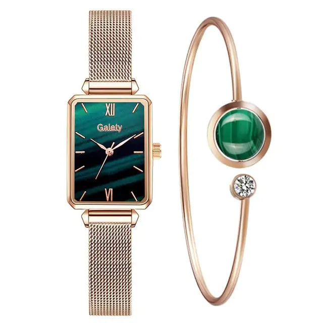 Shiny Square Quartz Watch