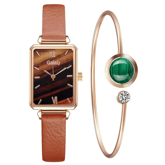 Shiny Square Quartz Watch