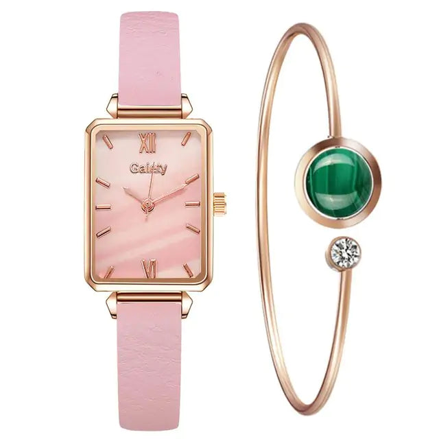 Shiny Square Quartz Watch