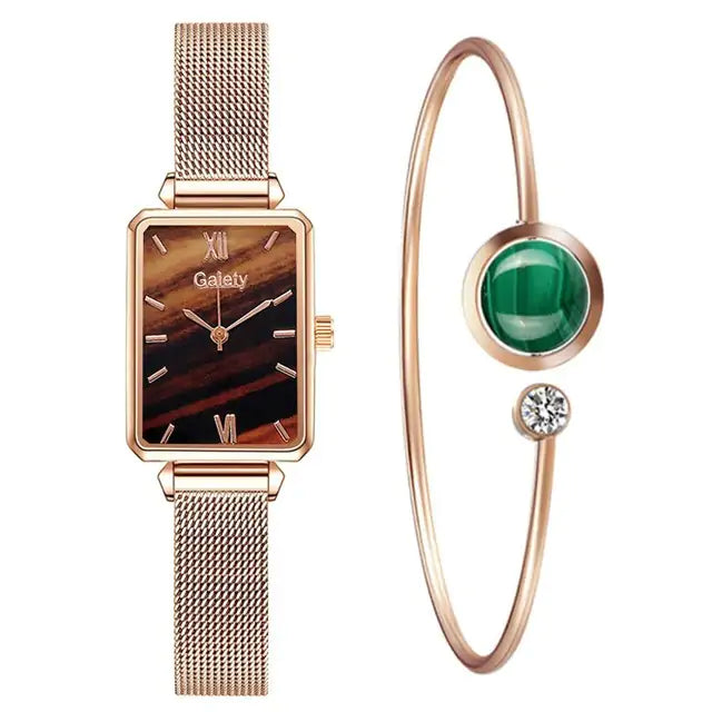 Shiny Square Quartz Watch