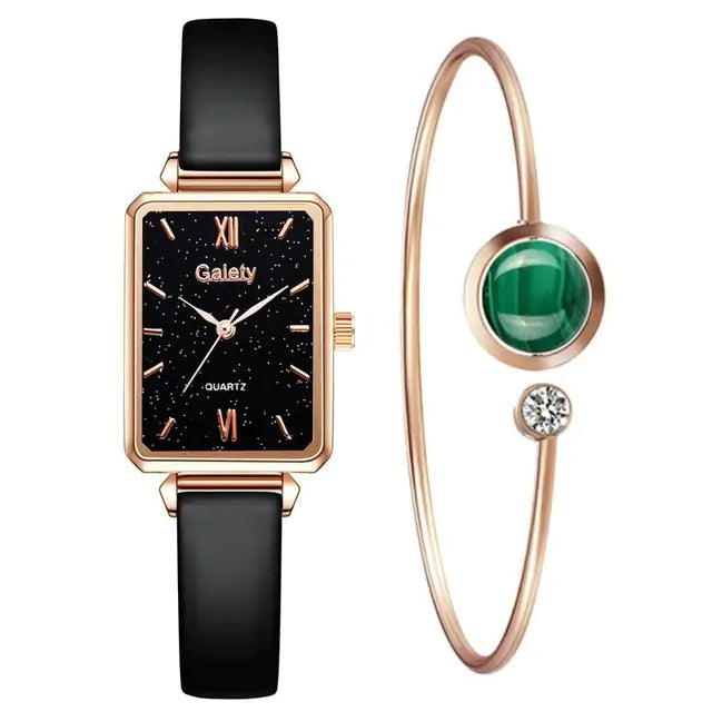 Shiny Square Quartz Watch