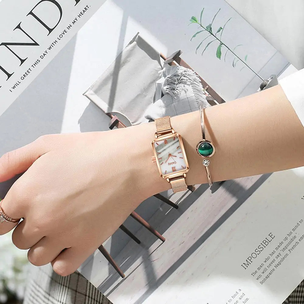 Shiny Square Quartz Watch