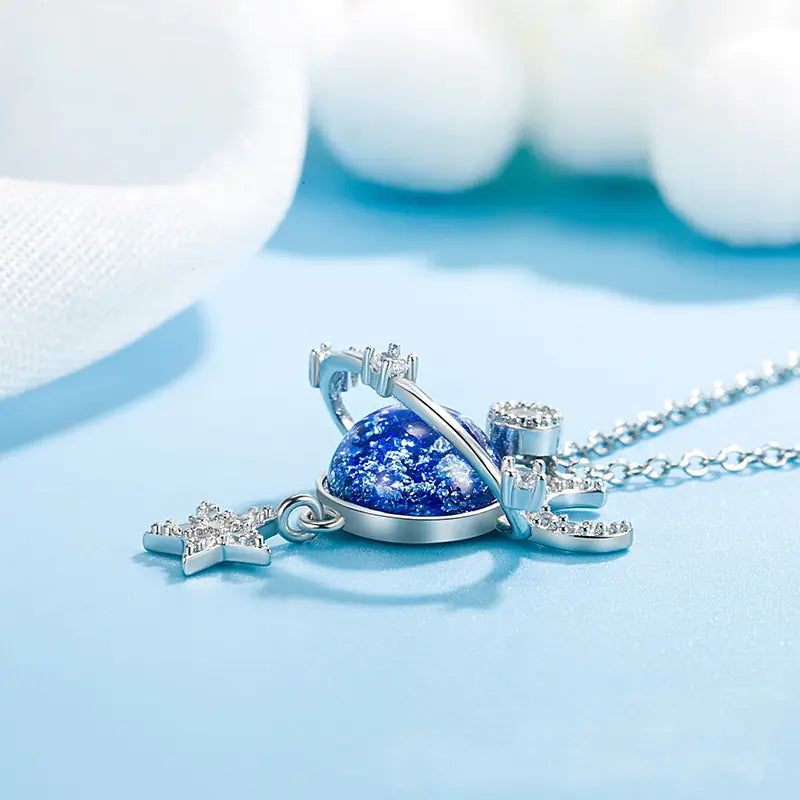 Radiant Sapphire Stele Necklace